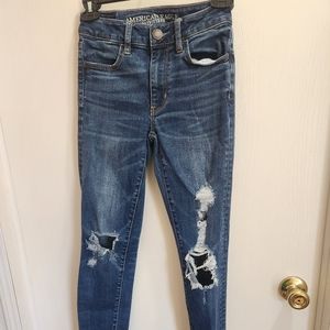American Eagle Outfitters - Super Stretch X High Rise Denim Jegging - Size US 00